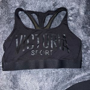 VICTORIA SPORT: Black Sports Bra
